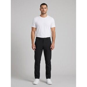 Vuori Meta Pant Mens 34 Black Performance Recycled Polyester V427 Tapered Chino